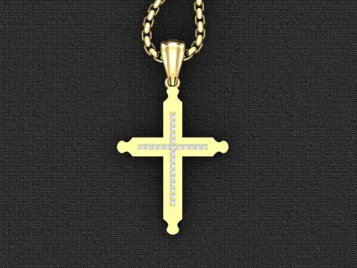 Cross Light Gold 3CP087 3DM STL 3D model