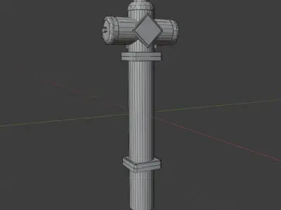 Fire Hydrant Low-poly 3D model 30