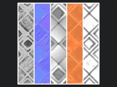 Stylized Desert Tiles Material 01 Texture