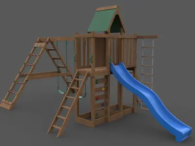 PBR Playground Jungle Gym 07 Low-poly 3D model