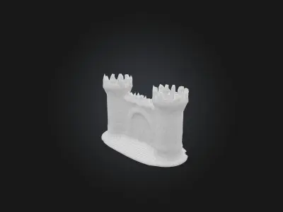 Castle Gate Low-poly 3D model order