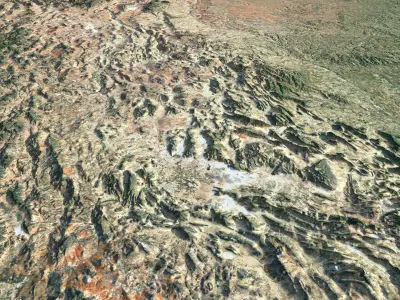  United States of America, Alaska, Hawaii with Canada, Mexico landscape PBR map 