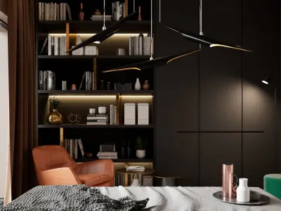 Bedroom Interior Scene for Cinema 4D and Vray 6 ACES 3D model