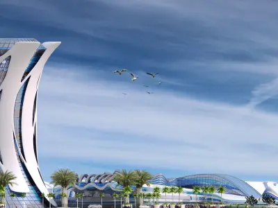 Administrative Futuristic building 3D model