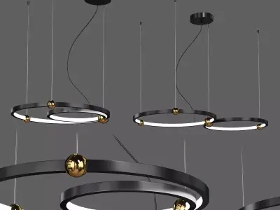 PLANETARY pendant light Low-poly 3D model