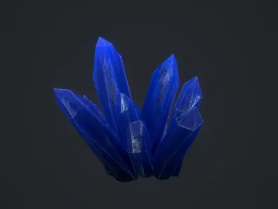 Crystal 01 Low-poly 3D model