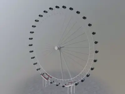 London Eye Low-poly 3D model