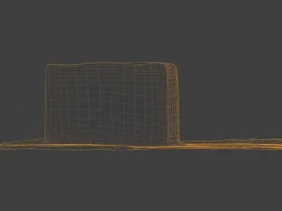 Photorealistic 3D scan of concrete abandoned empty planter Low-poly 3D model