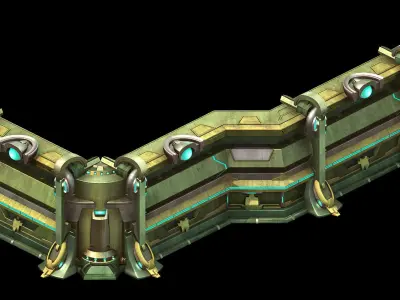 Mechanical - complete - wall 02 3D model
