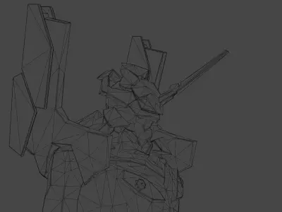 Evangelion 01 Low-poly 3D model
