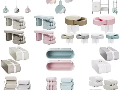 A set eight elements for a childrens room by Circu  3D Model Pack purchase