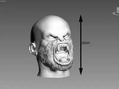 Human gorilla Headphone Stand 3D print model