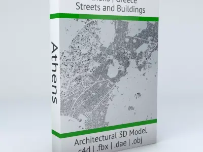 Athens Streets and Buildings 3D model