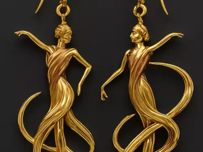 Golden Dance of Light 3D print model