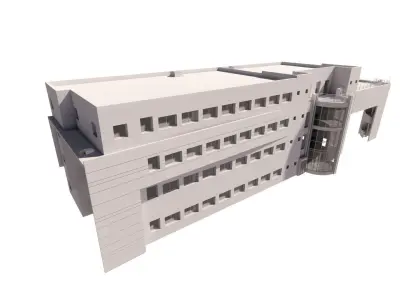 Hospital - Medical Building - 2Ds Plans - 3Ds Files 3D model