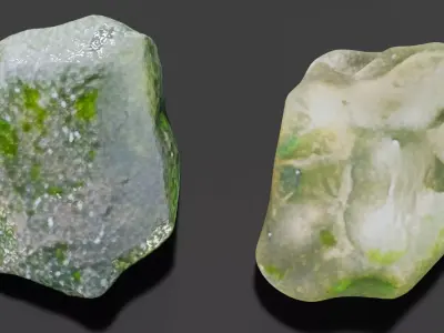 Two Stylized Boulders 3D model