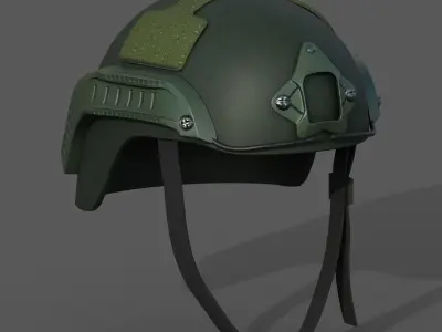 Helmet military combat soldier armor scifi low poly  Low-poly 3D model