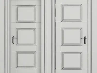 Classic Door 3D model 14