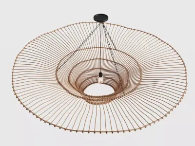 Rattan Pendant Lamp - MyLamp Likya 3D model