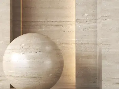 2 Travertine Texture 4K - Seamless Texture