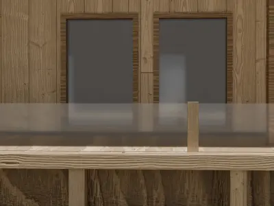 Modern Wooden Beach House - 3D Model Free 3D model