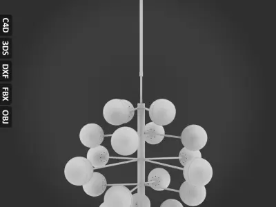 Cluster Chandelier Low-poly 3D model purchase