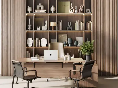 Boss Desk - Office Furniture 51 3D model