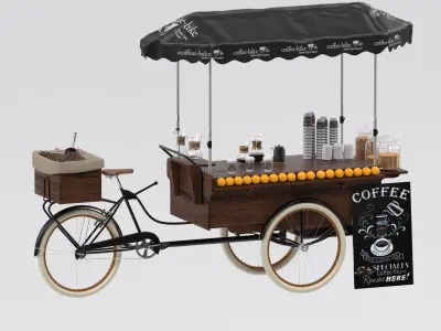 Coffee Bike mobile coffee 3D model