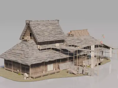 Traditional Japanese House 6 3D model