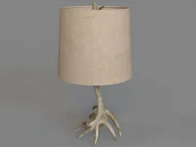Antlers Table Lamp 3D model
