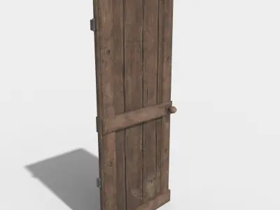 Medieval Door Low-poly 3D model