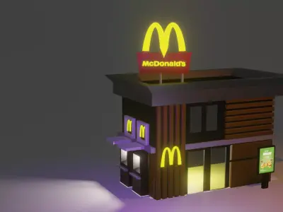McDonalds Low-poly 3D model