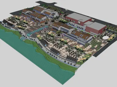 Sketchup Recreational and tourist complex 203 3D model