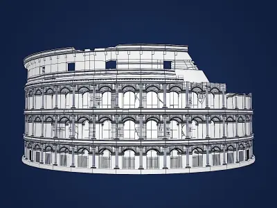 Colisium roman coliseum Low-poly 3D model