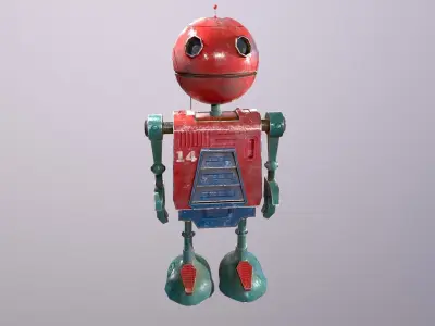 Sci-Fi Robot Low-poly 3D model