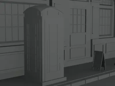 phonebooth sims phone booth 3D model