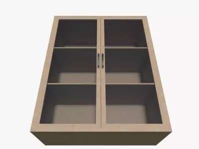 Glass Display Cabinet Low-poly 3D model
