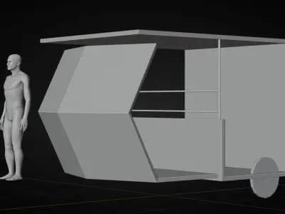 Rickshaw - Game ready Asset Free low-poly 3D model