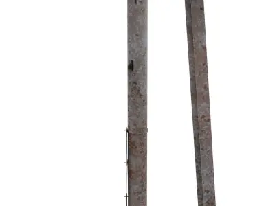 Train Traffic Light Weathered 5 3D model