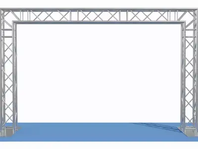 Modular Flat Top Truss Arch System 3D model