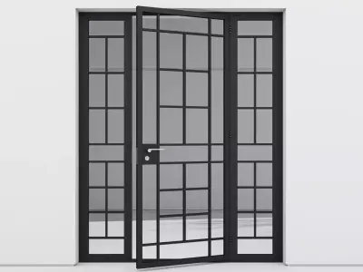 Aluminium door 72 3D model