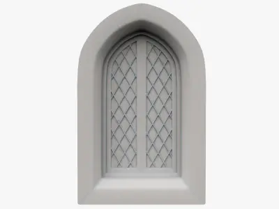 Medieval window Low-poly 3D model