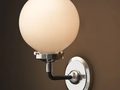 BISTRO GLOBE CLEAR GLASS SINGLE SCONCE 3D model