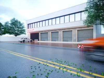 3D Model Two-Story Mixed Low-poly 3D model