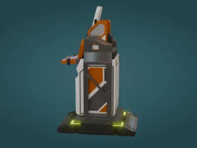 Sci-Fi Computer - Game Ready - PBR Low-poly 3D model shop