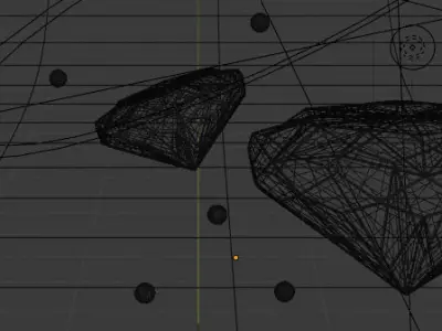 3d pink diamond jewelry background abstract 3D model