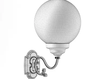 Classic Wall Exterior Lamp 3D Model 3D model