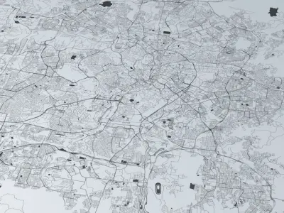 Kuala Lumpur Road Network and Streets 3D model