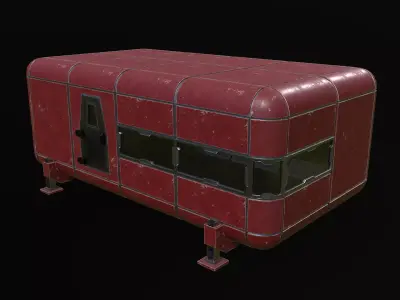 Modular Sci Fi House PBR Low-poly 3D model