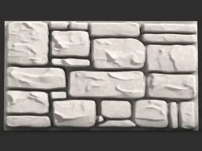 Castle Ruin Stone Wall Prop 3D print model purchase